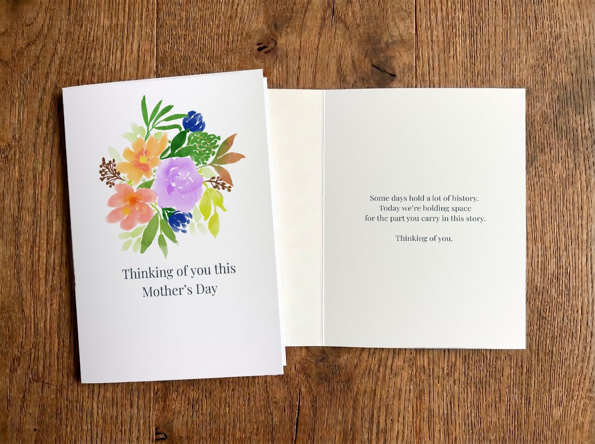 Mother’s Day Cards – holding space – front and inside of card