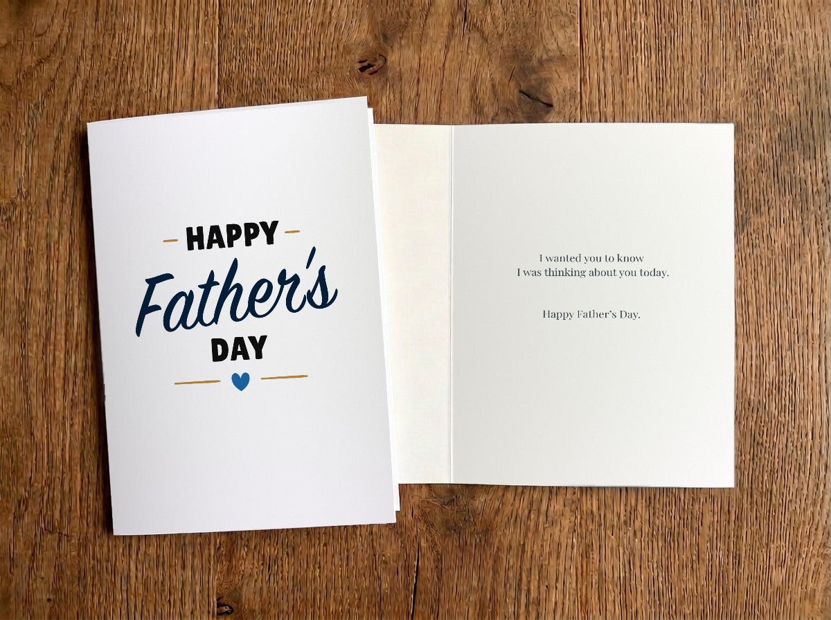 Father’s Day Cards – thinking about you – front and inside of card
