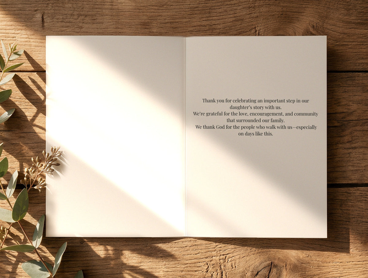 Adoption Thank You Card Pack – inside
