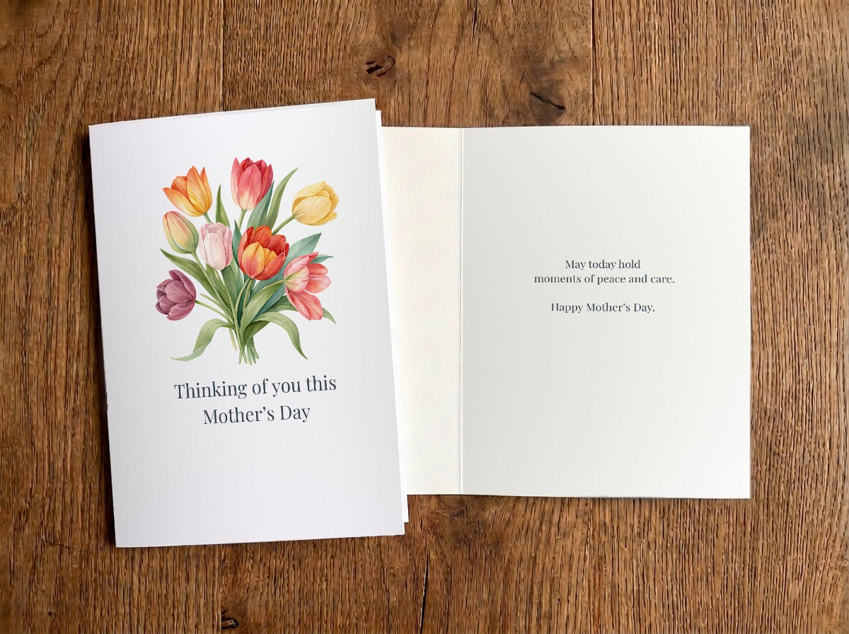 Mother’s Day Cards – peace and care – front and inside of card