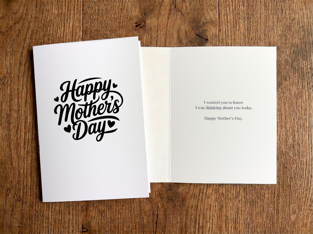 Mother’s Day Cards – thinking about you – front and inside of card